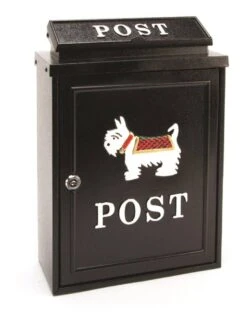 Harewood Black Scotty Dog Post Box