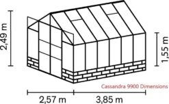 Vitavia Cassandra Dwarf Wall Greenhouse -Wolf Garden Sales Store 42154 8476