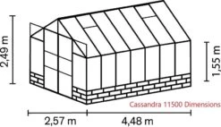 Vitavia Cassandra Dwarf Wall Greenhouse -Wolf Garden Sales Store 42154 8477