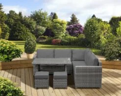 Harby Deluxe Corner High Back Dining Set