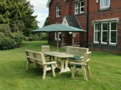 Churnet Valley Ergo 8 Seat Table Set - 2 X Chairs & 2 X 3-Seater Benches -Wolf Garden Sales Store 46800 2529