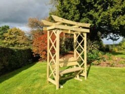 Churnet Valley Tokyo Arch 4ft With Ashcombe Bench -Wolf Garden Sales Store 46850 2359