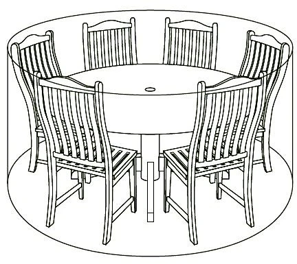 LG Outdoor DXCOV02 Deluxe Cover For 6 Seat Round Dining - Up To 150cm Table 2 LG Outdoor DXCOV02 Deluxe Cover For 6 Seat Round Dining - Up To 150cm Table - Image 2