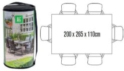 LG Outdoor DXCOV03 Deluxe Cover For 6 Seat Rectangular Dining Set - 110 X 170cm Table -Wolf Garden Sales Store 46928 2315