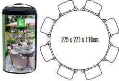 LG Outdoor DXCOV04 Deluxe Cover For 8 Seat Round Dining Set - Up To 180cm Table -Wolf Garden Sales Store 46929 2312