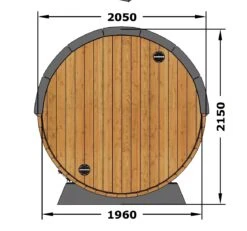 Gardenhouse24 Barrel Sauna 330 With Overhang 5 Gardenhouse24 Barrel Sauna 330 With Overhang -Wolf Garden Sales Store 51280 30151